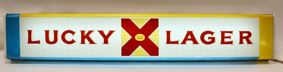 Vintage Lucky Lager Beer Lighted Advertising Sign (1 of 9)