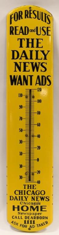Early SSP Chicago Daily News Adv Thermometer (1 of 7)