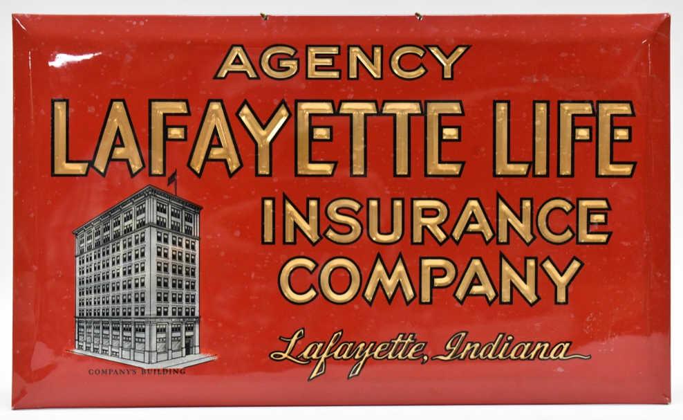 Early Lafayette Life Insurance Celluloid Adv Sign (1 of 7)