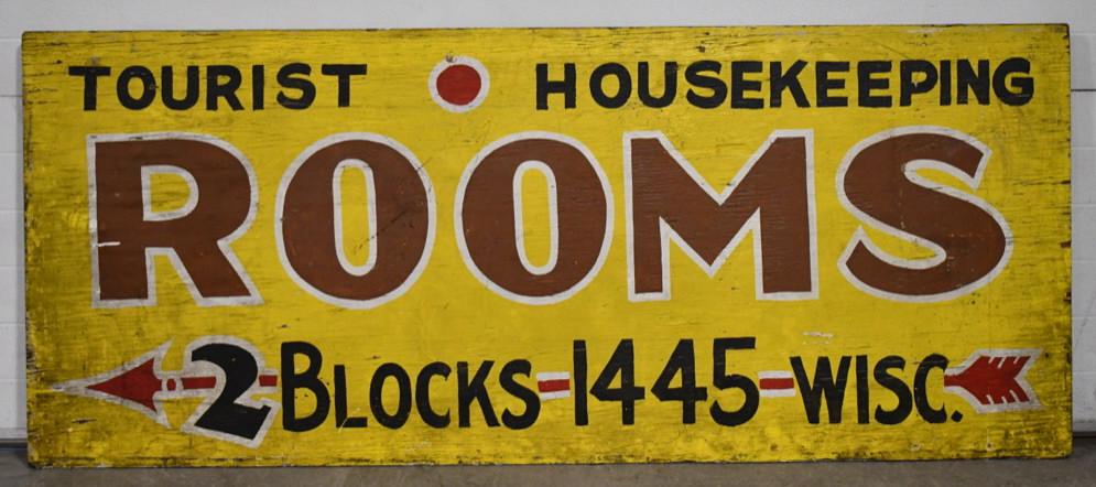 1933-34 Chicago World's Fair Tourist Rooms Sign (1 of 8)