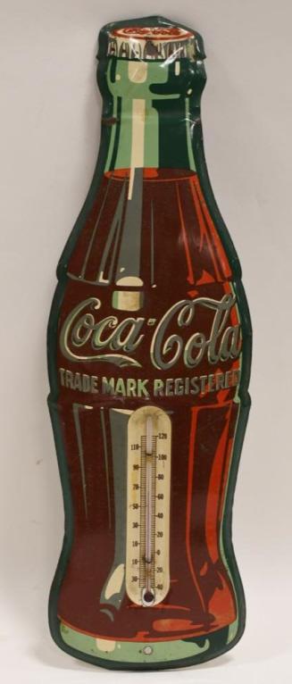 17" SST Embossed Coca-Cola Bottle Adv Thermometer (1 of 4)