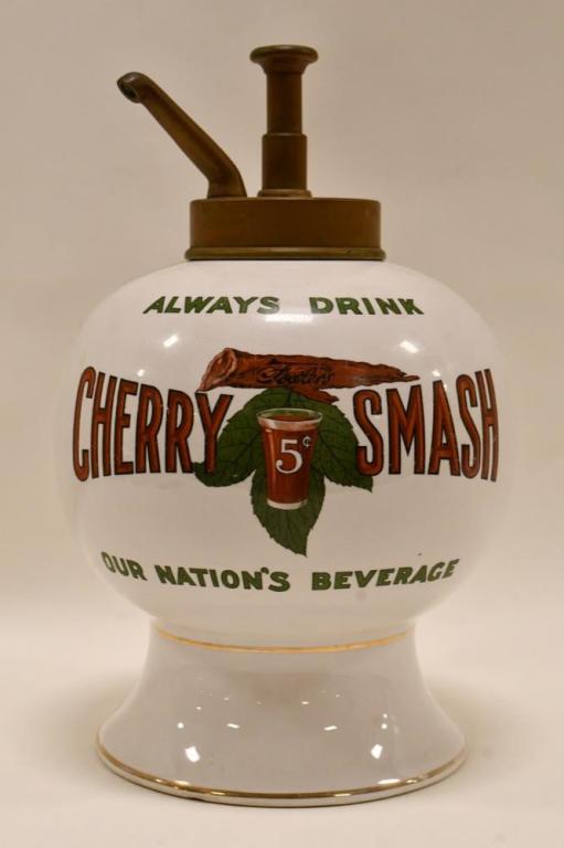 Antique Fowler's Cherry Smash Soda Syrup Dispenser (1 of 12)