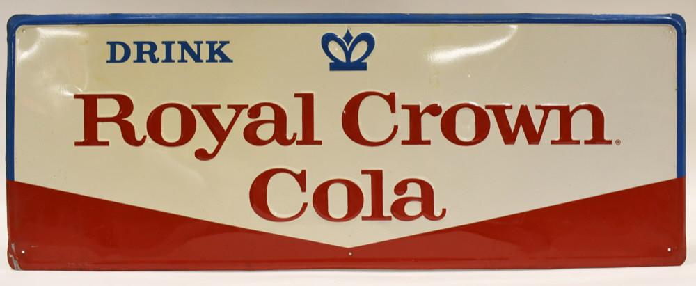 Vintage SST Royal Crown Cola Embossed Adv Sign (1 of 5)