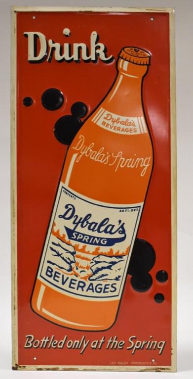 Vintage SST Dybala's Spring Soda Embossed Sign (1 of 7)