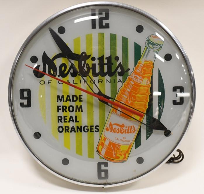 Nesbitt's Orange Soda Lighted Adv Clock (1 of 7)