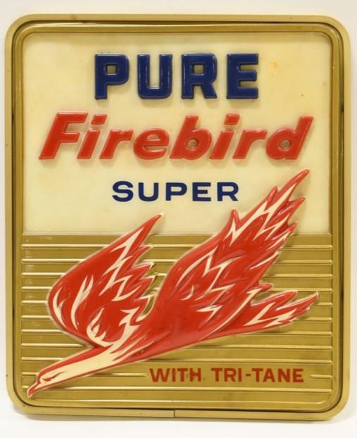 Vintage Pure Firebird Super Gasoline Adv Sign (1 of 5)