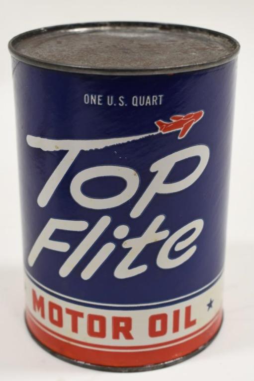 Vintage Top Flite 1 Quart Motor Oil Can (1 of 7)