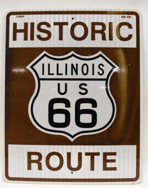 Original Historic Illinois Route 66 Road Sign (1 of 5)