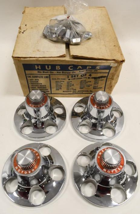 Set Of 4 American Motors Gremlin Hub Caps w Box (1 of 8)