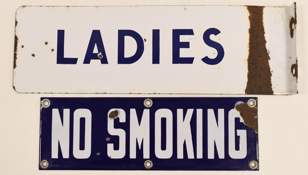 (2) Vintage Porcelain Advertising Signs (1 of 3)