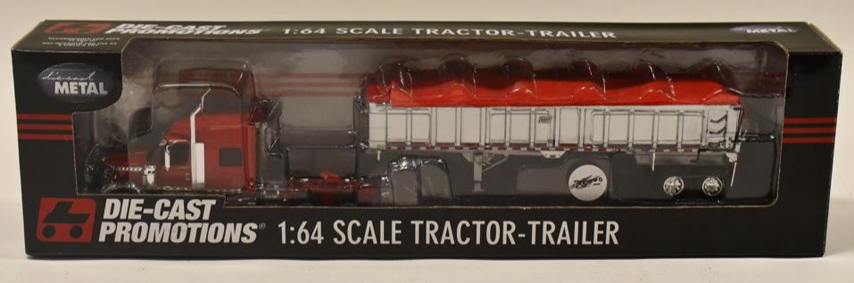 1/64 DCP International Lonestar w East End Dump: 1/64 DCP International Lonestar with East end dump trailer. Good condition in the box. Item no. 32548.
