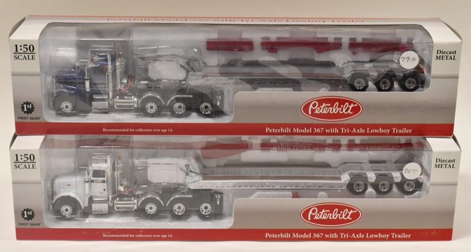 (2) 1/50 1st Gear Peterbilt Model 367 w/ Lowboy (1 of 4)