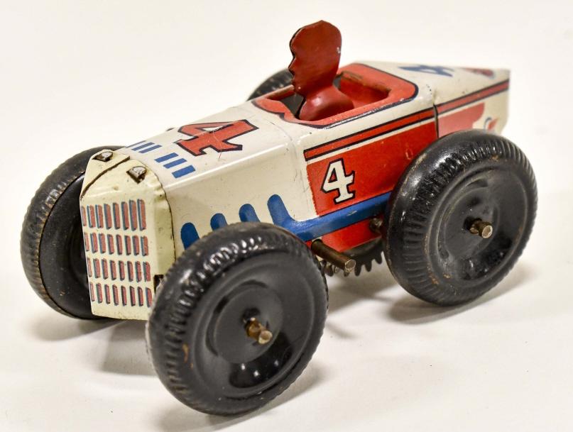 Marx Tin Litho Windup Boat Tail Racer #4 (1 of 6)