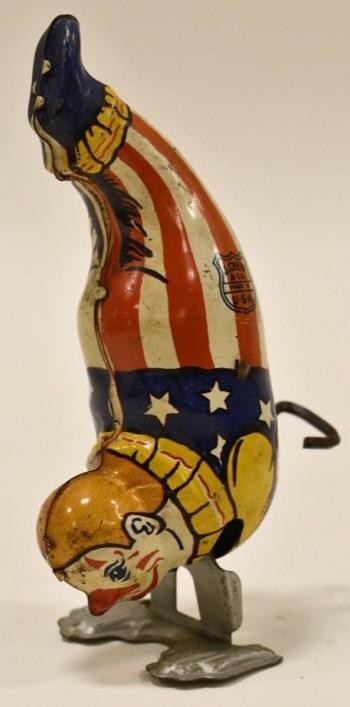 J. Chein Tin Litho Windup Handstand Clown (1 of 4)