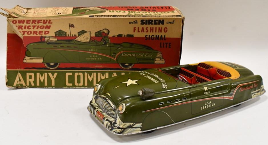 Marx Tin Litho Friction Army Command Car With Box (1 of 8)