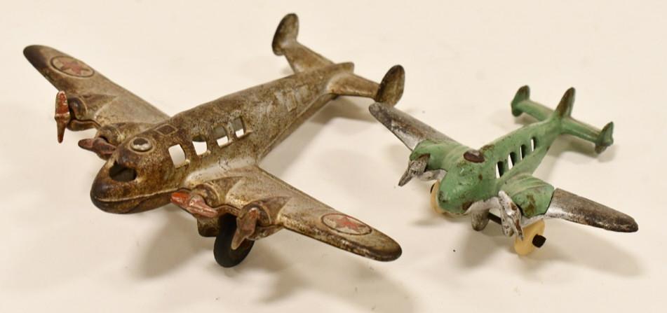 Early Cast Iron USAF Airplane & Two Prop Airplane (1 of 7)
