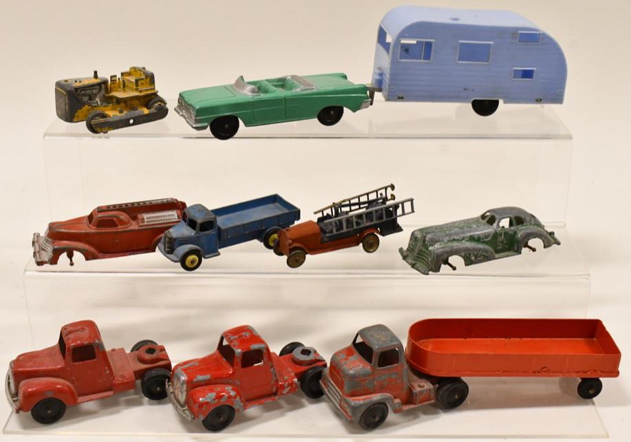 Tootsietoy Camper, Trucks, Bulldozer, & More (1 of 6)