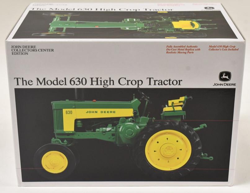 1/16 Ertl John Deere Model 630 High Crop Tractor: 1/16 scale Ertl John Deere Model 630 high crop tractor. #1 in the John Deere collectors center series. Good condition in the box with the shipping box.