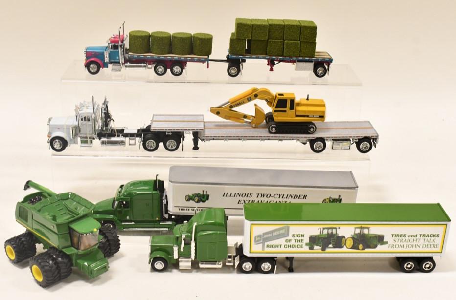 1/64 Custom Semi Trucks Combine, & Excavator (1 of 4)