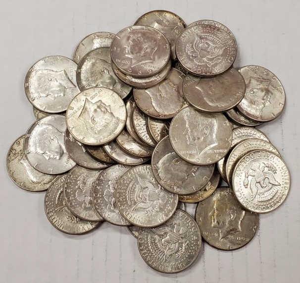 $22 FV 40% Silver 1965-69 Kennedy Half Dollars (1 of 1)
