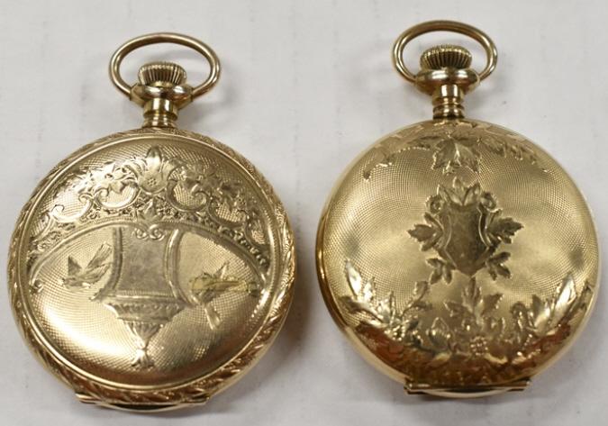 Lot of 2 Hunter Case Gold Filled Pocket Watches (1 of 8)
