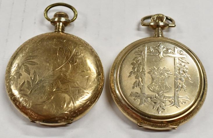 Lot of 2 Hunter Case Gold Filled Pocket Watches (1 of 5)