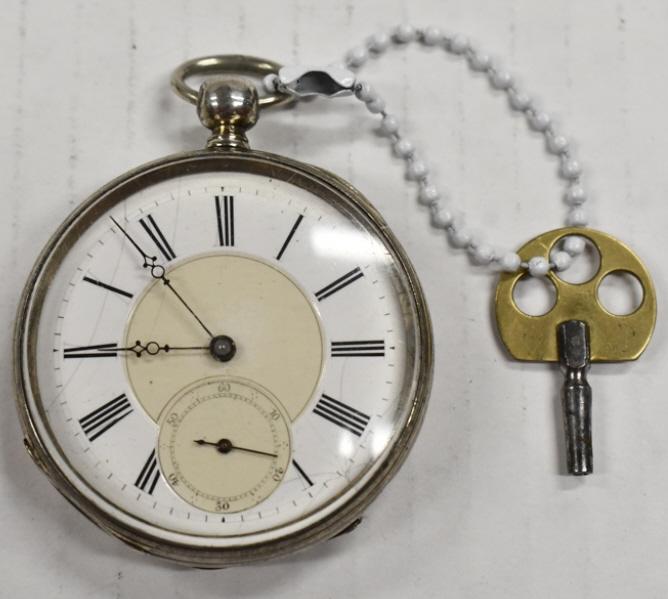 Sterling Victorian Key Wind 15J Pocket Watch (1 of 5)