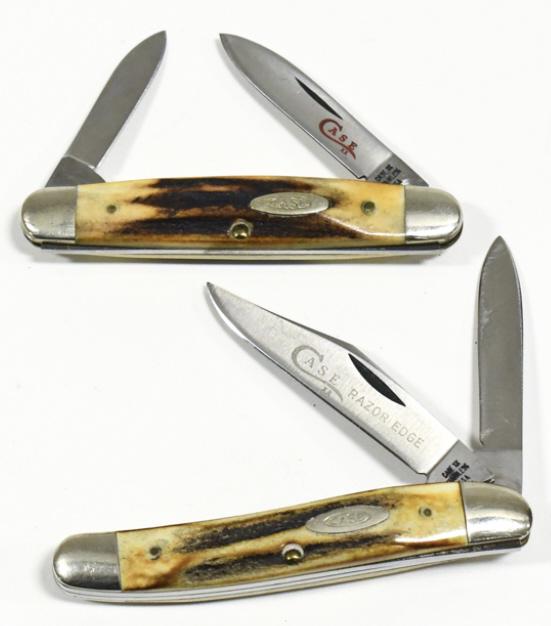 (2) Vintage Case XX Stag Handle Folding Knives (1 of 5)