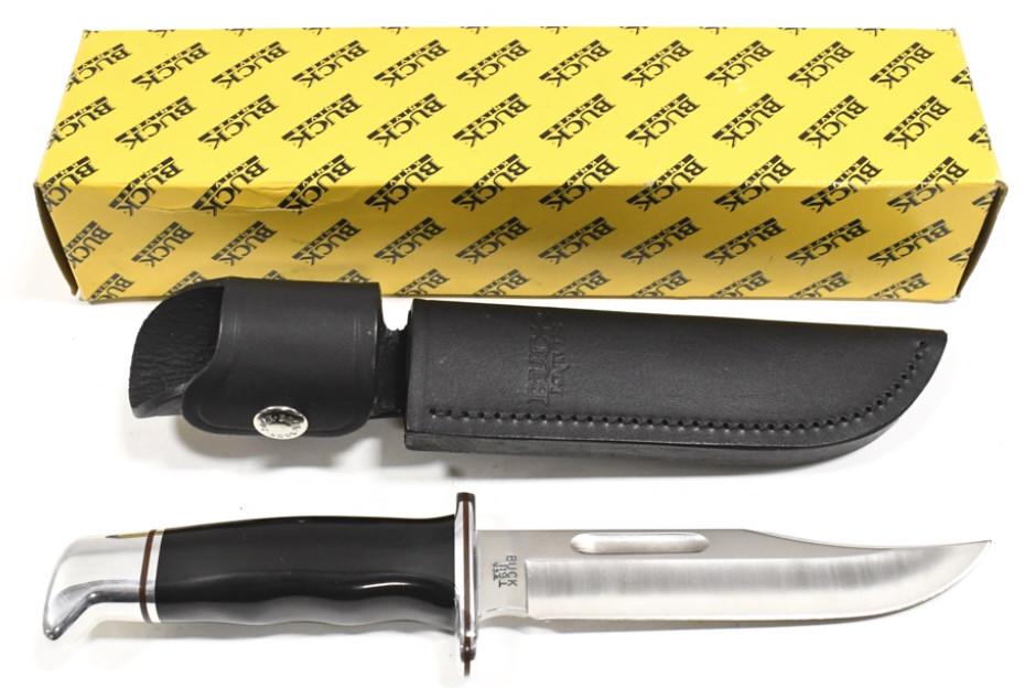 2004 Buck 119 Fixed Blade Knife w/ Box & Sheath (1 of 8)