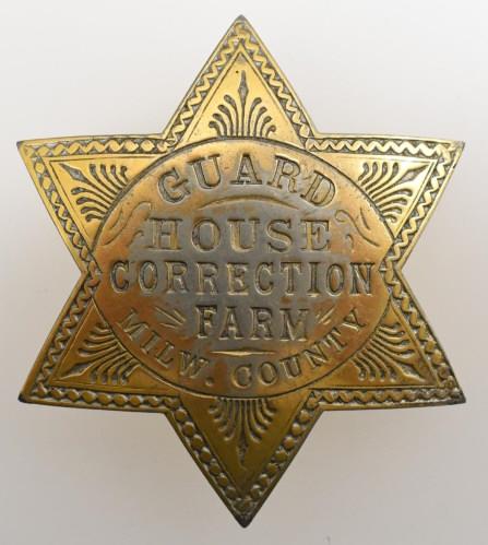 Milwaukee Co. House Correction Farm Guard Badge (1 of 4)