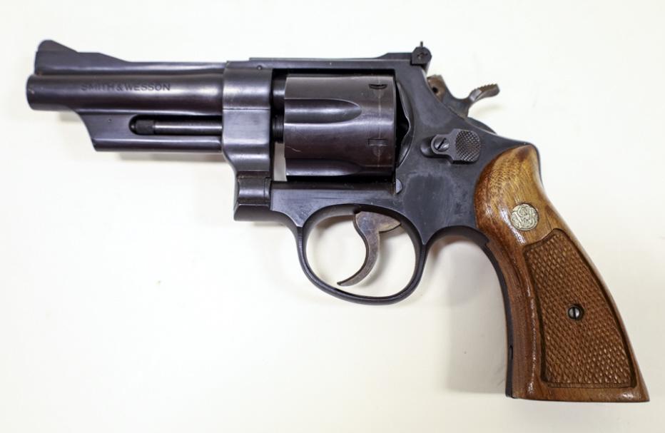 Smith & Wesson Highway Patrolman .357 Mag Revolver: Smith & Wesson Model 28-2 Highway Patrolman six-shot revolver in .357 Magnum. The black finish revolver is in very nice used condition with a 4" barrel. SN: N599295. FFL required for transfer. (155-5)
