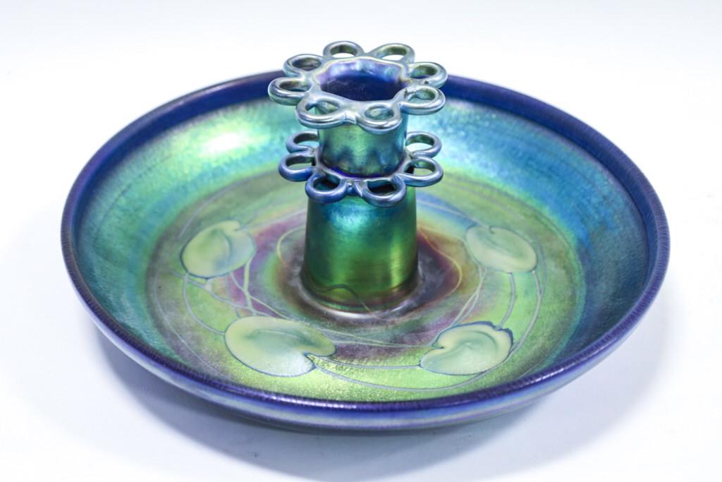 Louis C. Tiffany Favrile Center Bowl With Frog (1 of 10)
