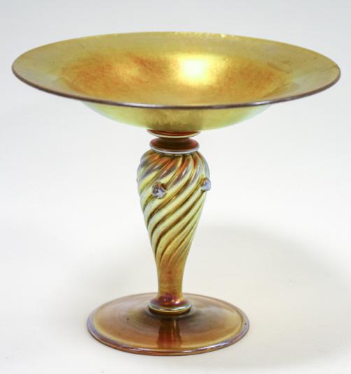 Steuben Federick Carder Era Gold Aurene Compote (1 of 7)