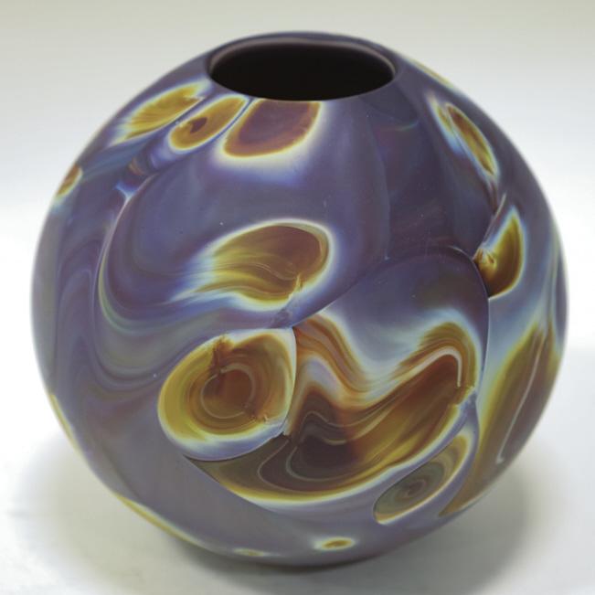 2009 Frederick Warren Satin Silver Art Glass Vase (1 of 6)