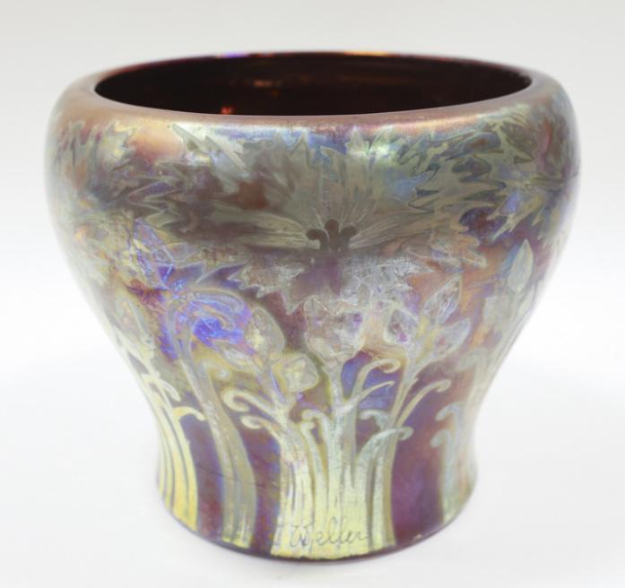 Weller Jacques Sicard 10-1/4" Pottery Jardiniere (1 of 9)