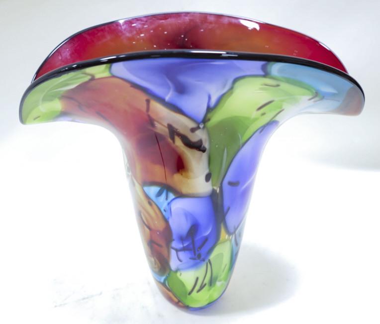 Cristallaria Stile de Arte Abstract Murano Vase (1 of 6)
