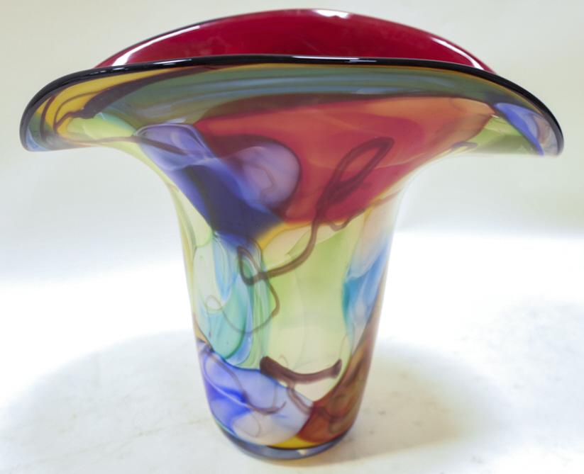 Cristallaria Stile de Arte Abstract Murano Vase (1 of 7)