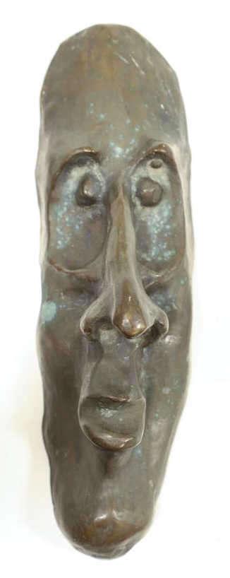 Thin Male Face Bronze Sculpture (1 of 7)
