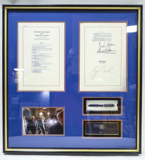 Framed George W. Bush Presidential Act Of Congress (1 of 10)