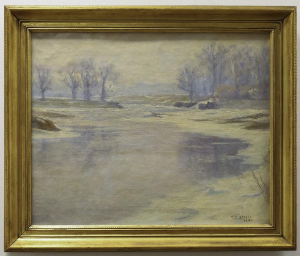 1896 T.C. Steele Winter Wetlands Oil On Canvas (1 of 4)
