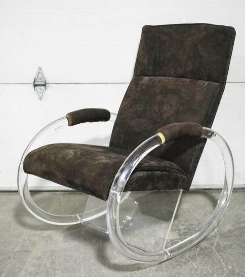 Lucite rocking chair sales