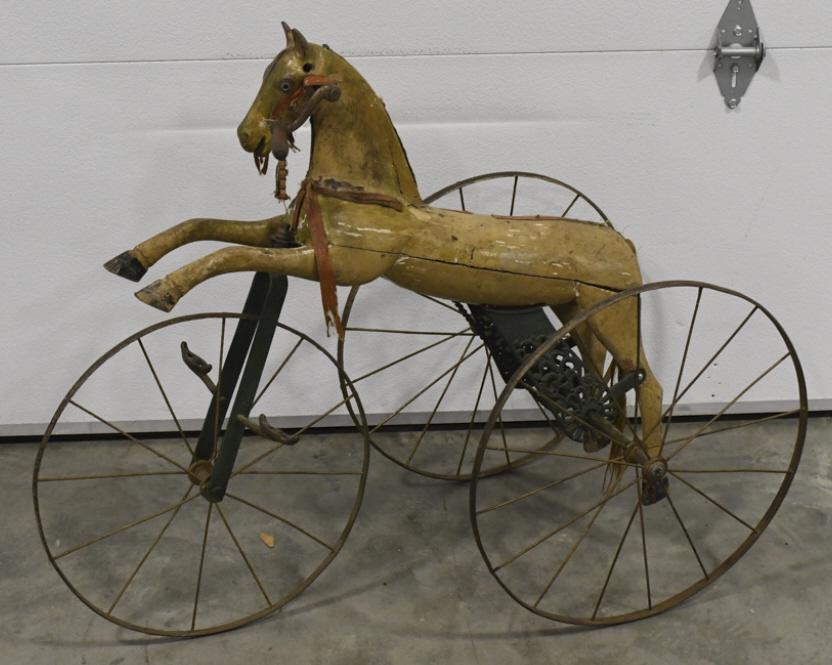 Victorian Horse Velocipede Hand Crank Tricycle (1 of 14)