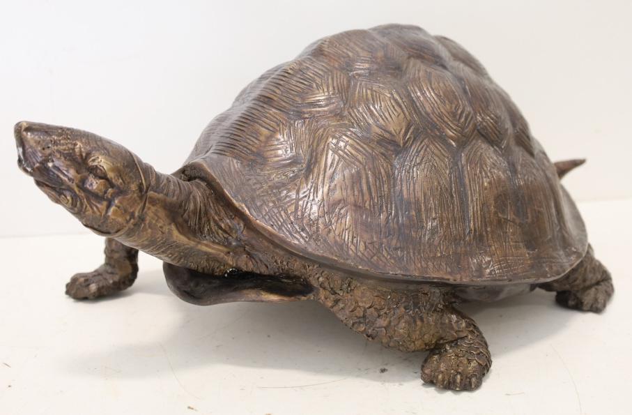 Life-Size Bronze Turtle Fountain (1 of 4)