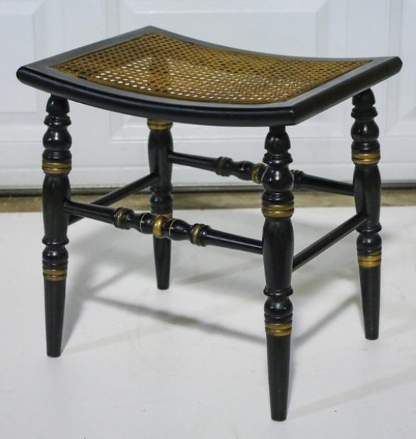 Marked Hitchcock Footstool w/ Cane Webbing Top (1 of 12)