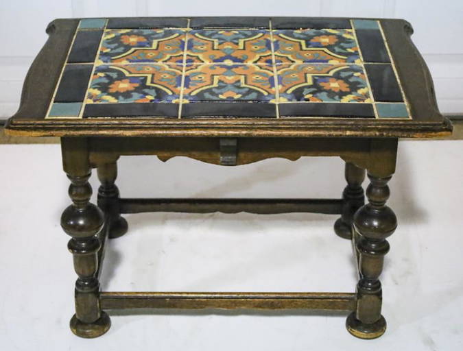 Vintage Tile Top Coffee Table