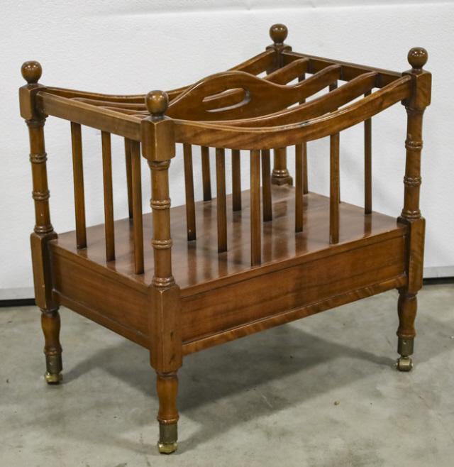 English Regency Style Canterbury Magazine Rack (1 of 8)