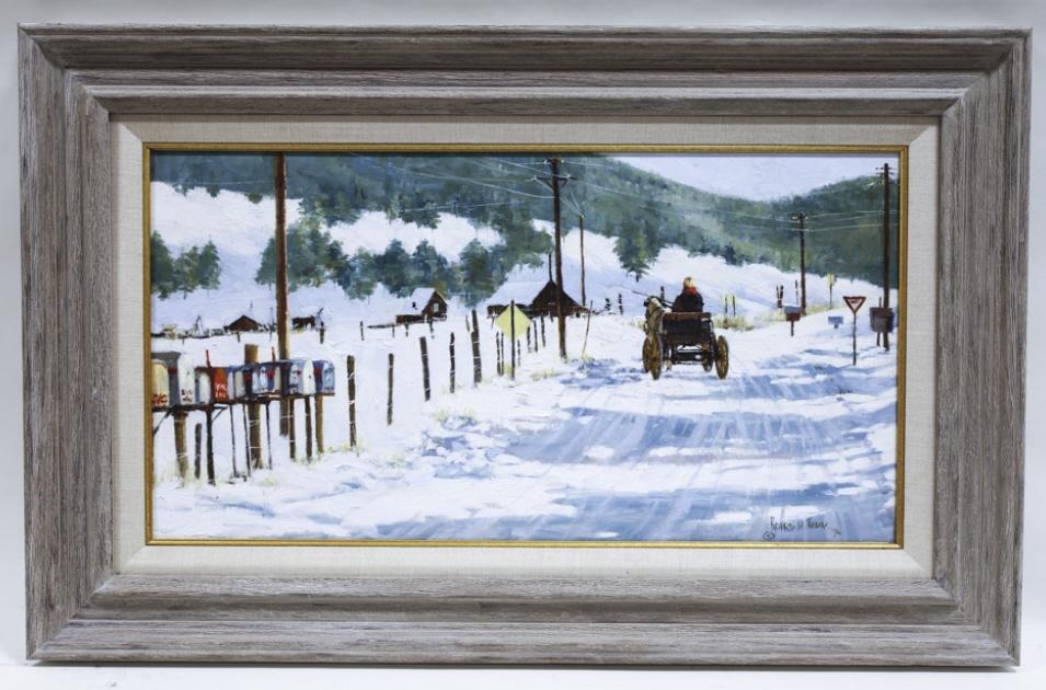 Richard Thomas "Crossroads" Oil In Board Painting (1 of 8)