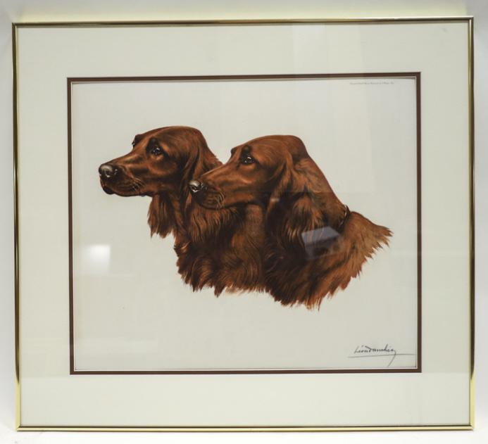 Leo Danchin "English Setters" Signed Etching (1 of 8)