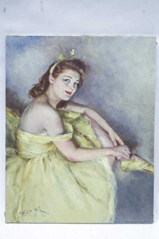 Pal Fried "Gilberte" Oil On Canvas Painting (1 of 9)