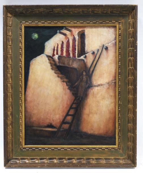 Bert Phillips "A Moonlit Taos Night" Oil On Canvas (1 of 9)